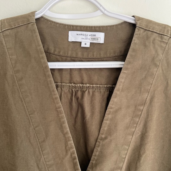 MARISSA WEBB Olive Canvas Romper Size 6 - Picture 6 of 6